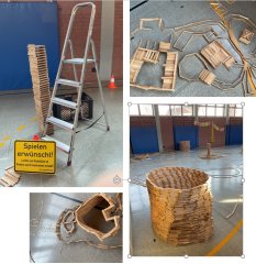 Klötzchenbaustelle Collage